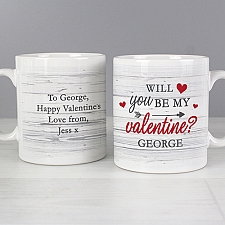 Personalised Be My Valentine Mug Delivery to UK